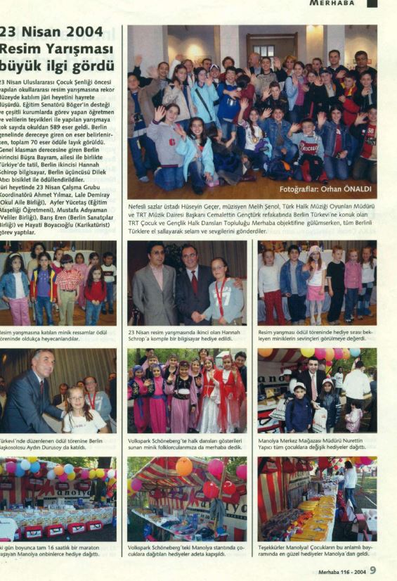 Merhaba Dergisi - 23 Nisan 2004 Resim Yarışması Büyük İlgi Gördü