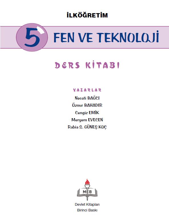 Fen ve Teknoloji 5 Ders Kitabı